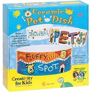 Creativity For Kids Ceramic Paintable Pet Dish